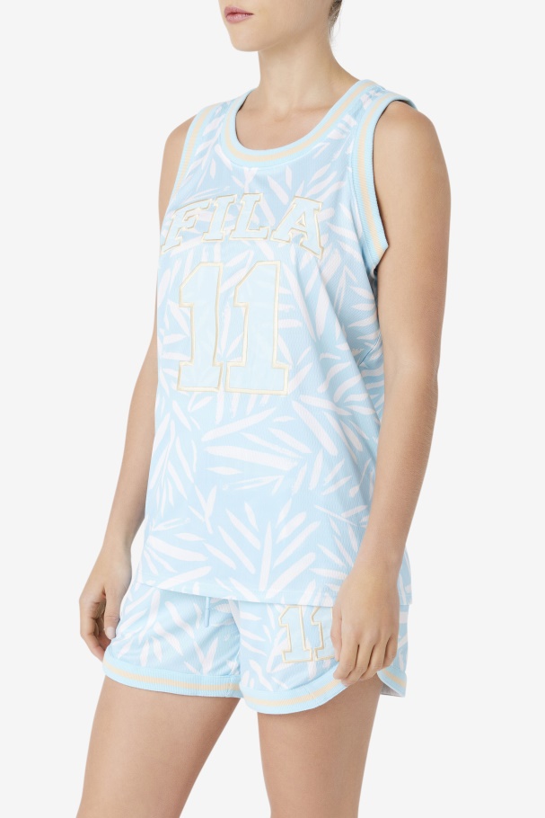 Fila UK Blue/White Quincy Basketball Jersey