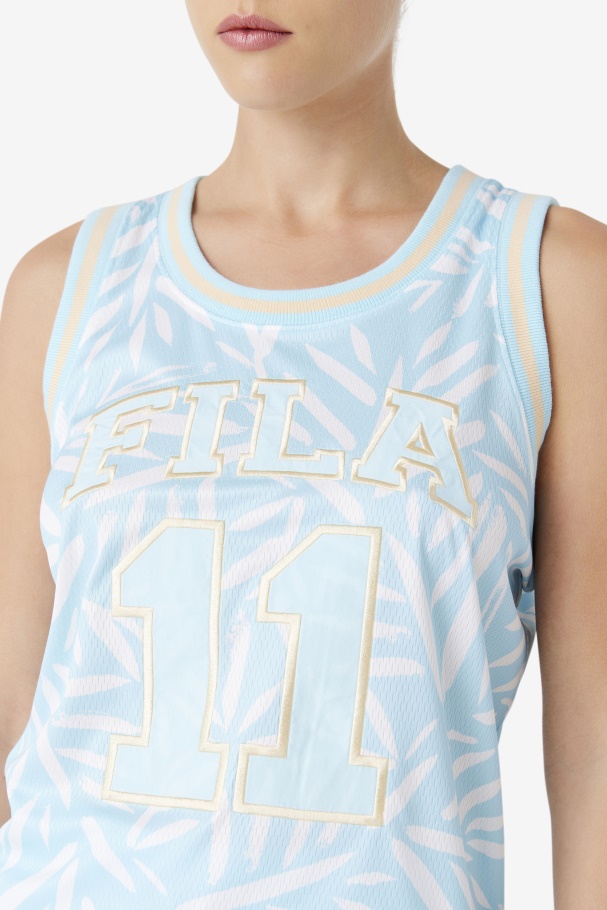 Fila UK Blue/White Quincy Basketball Jersey