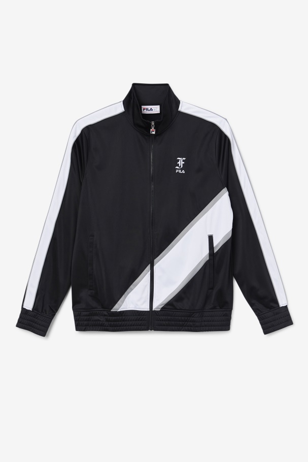 Black/White/Monument Runi Track Jacket Fila UK