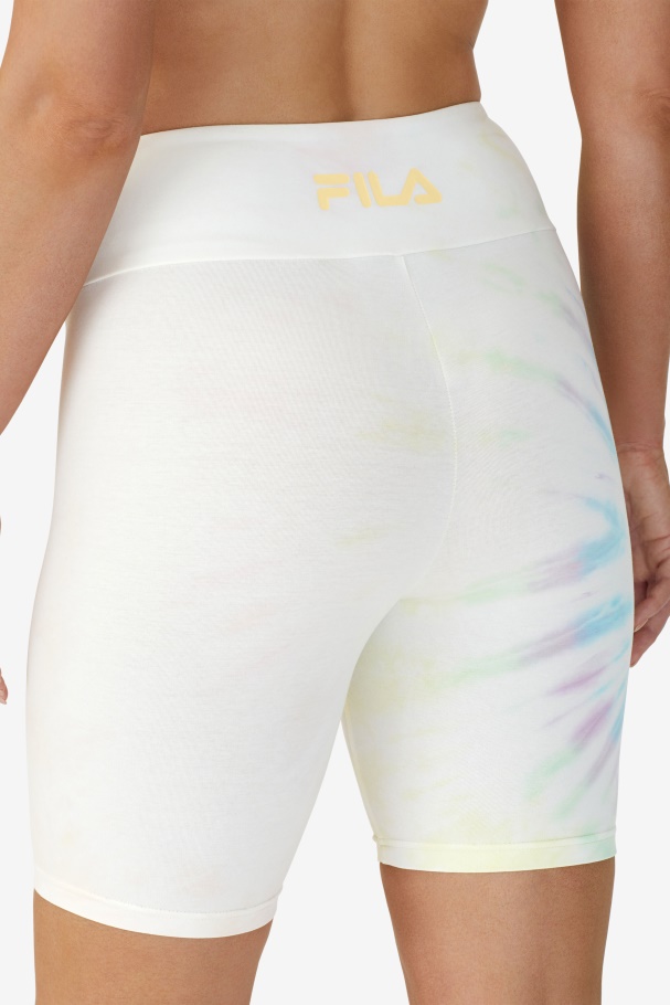 Taima Tie Dye Bike Short Fila UK Double Cream Tie Dye