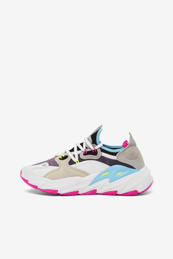 Fila UK White/Pink Glo/Bluefish Women\'s Ray Tracer Evo 2