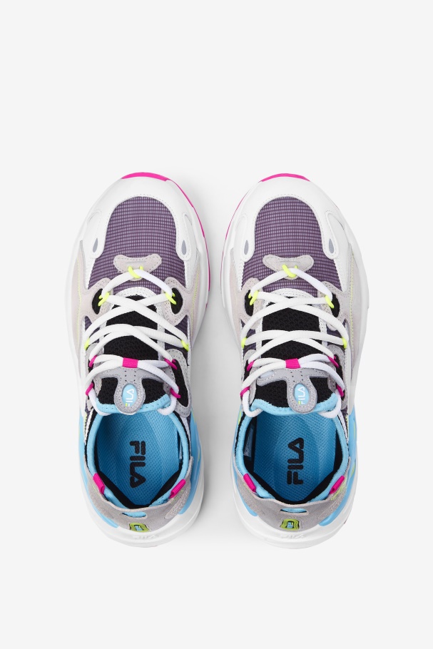 Fila UK White/Pink Glo/Bluefish Women\'s Ray Tracer Evo 2