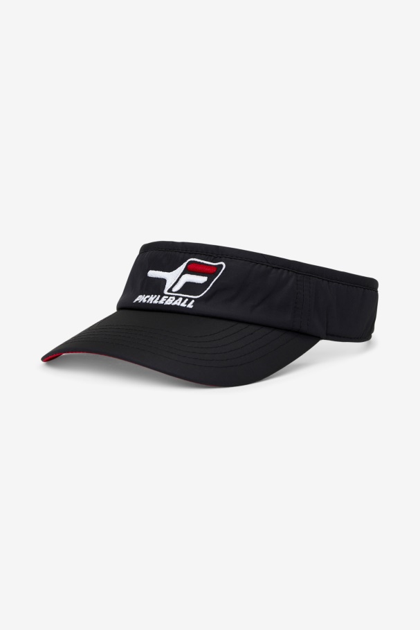 Black/Red Fila UK Pickleball Visor