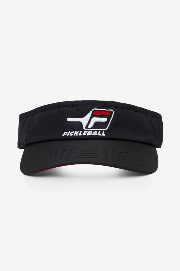 Black/Red Fila UK Pickleball Visor
