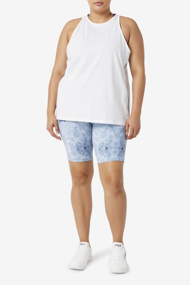 White/White Heather/Black Fila UK Fi-Lux Loose Tank Top