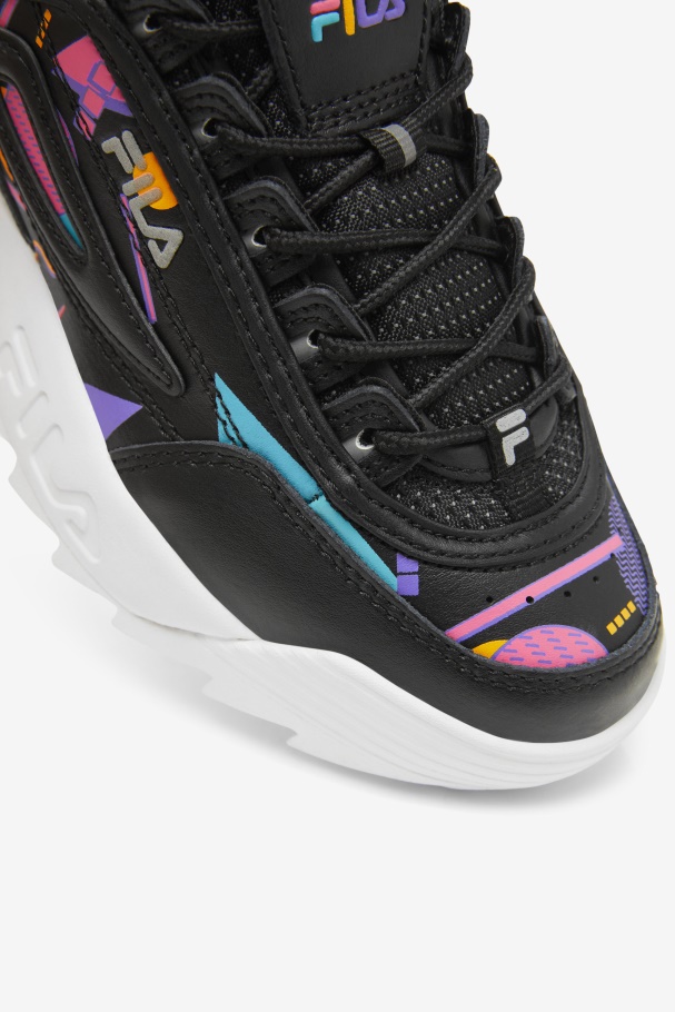 Black/Bubblegum/White Fila UK Little Kids\' Disruptor 2 Premium