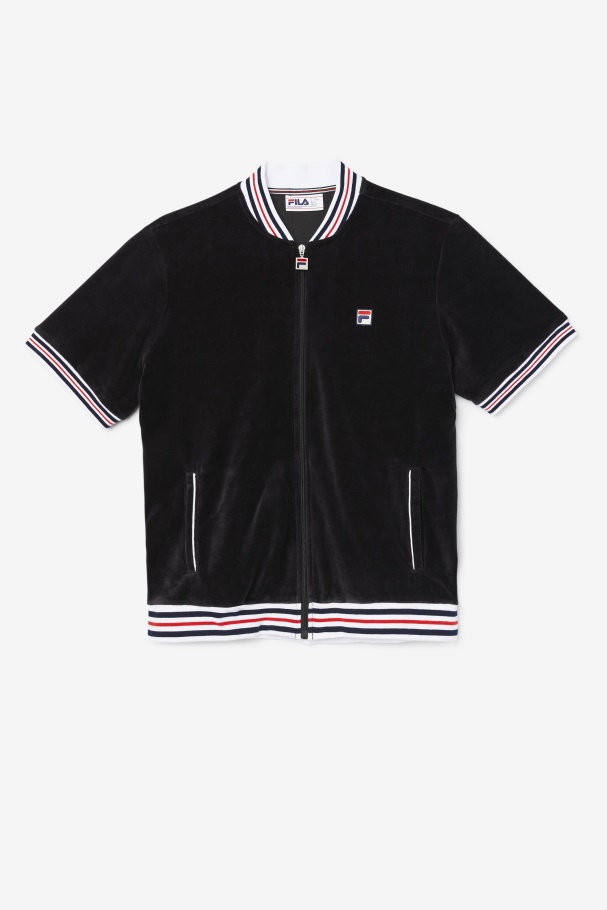Estudio Velour Jacket Black/White Fila UK