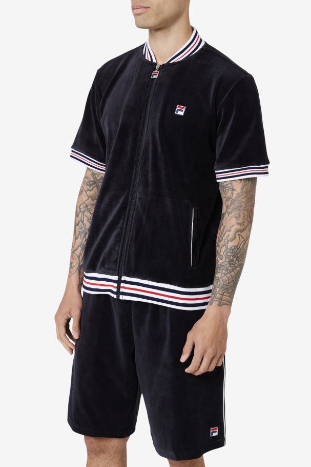 Estudio Velour Jacket Black/White Fila UK