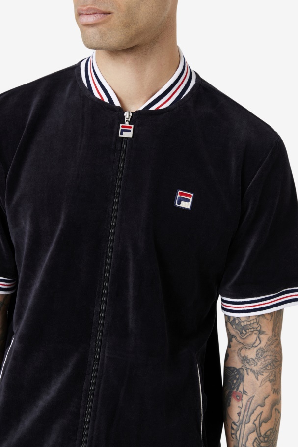 Estudio Velour Jacket Black/White Fila UK