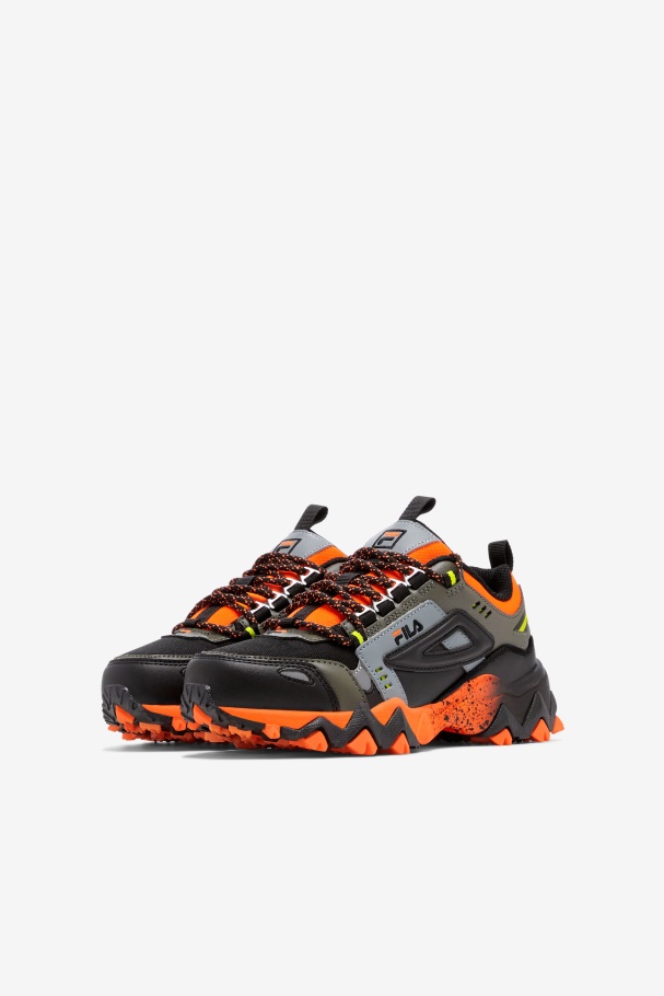 Orange/Tarmac/Black Fila UK Big Kids\' Oakmont TR