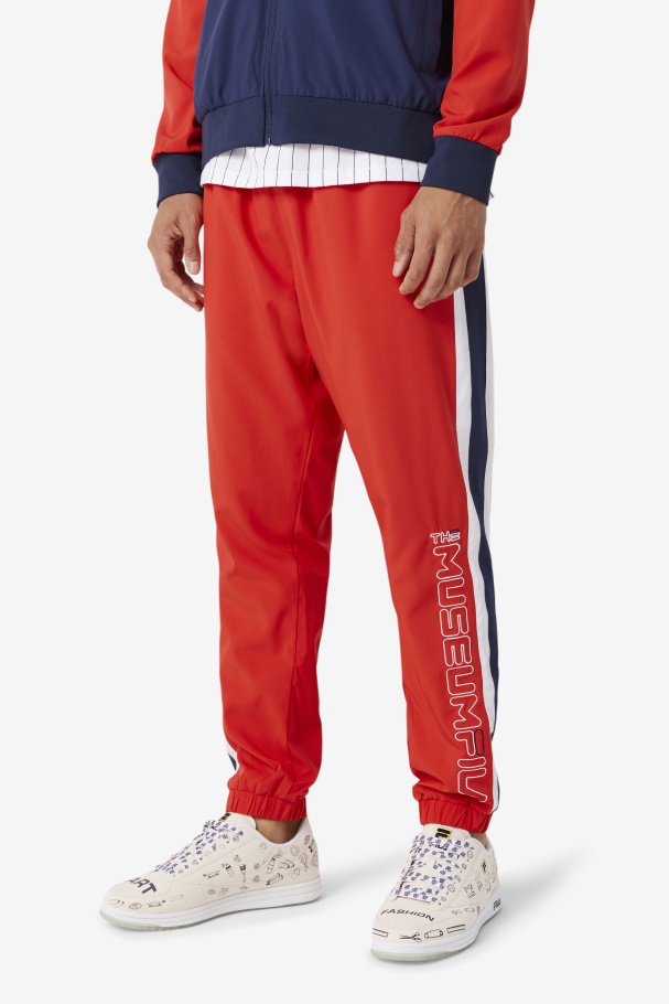 Fila UK X The Museum Track Pant Fila UK Red/Peacoat/White
