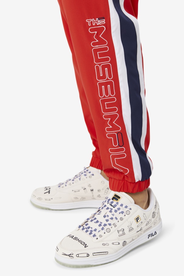 Fila UK X The Museum Track Pant Fila UK Red/Peacoat/White