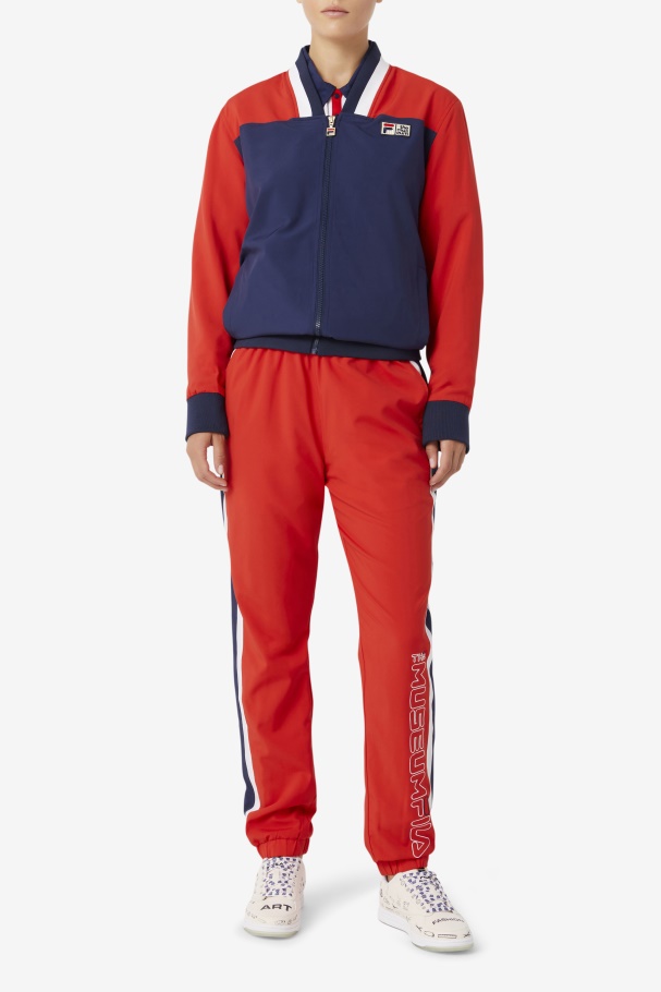 Fila UK X The Museum Track Pant Fila UK Red/Peacoat/White
