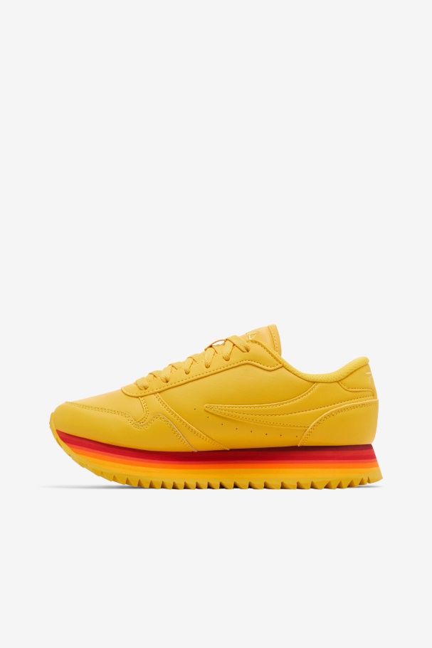 Fila UK Lemon/Rhubarb Women\'s Orbit Stripe