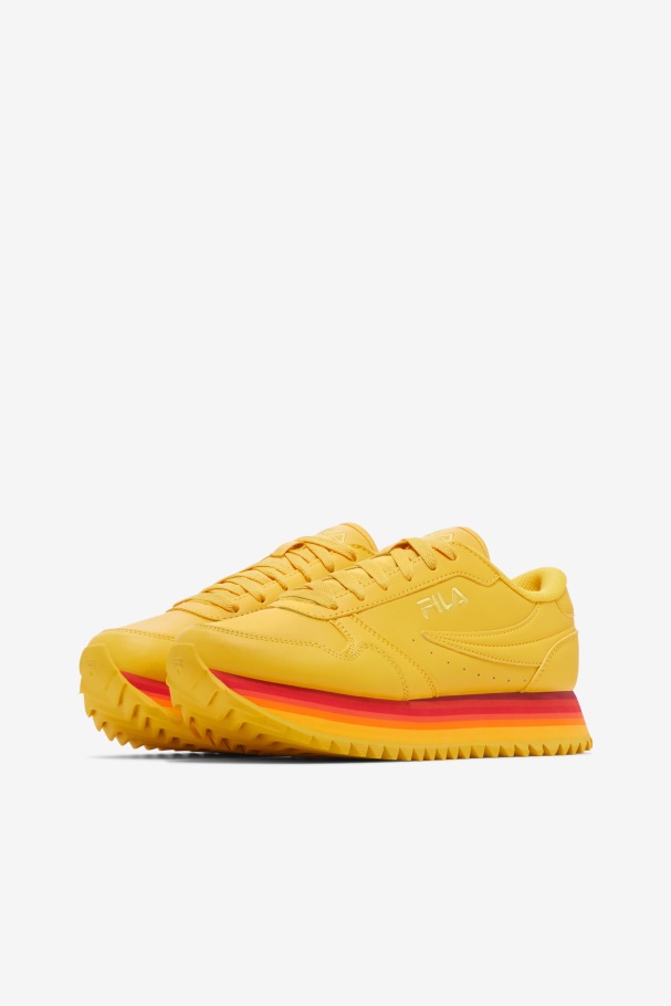 Fila UK Lemon/Rhubarb Women\'s Orbit Stripe