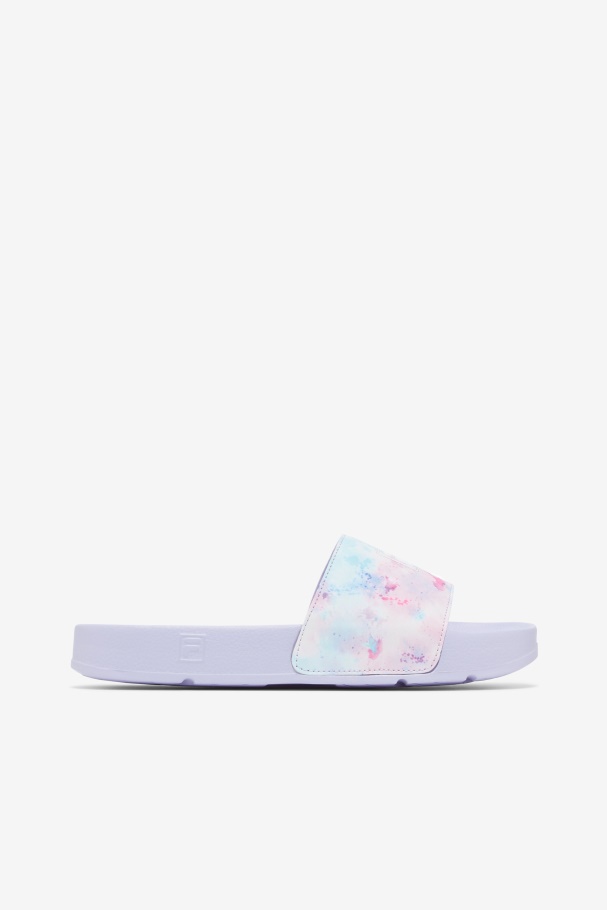 Multi/White/Purple Heather Women's Drifter Tie Dye Fila UK