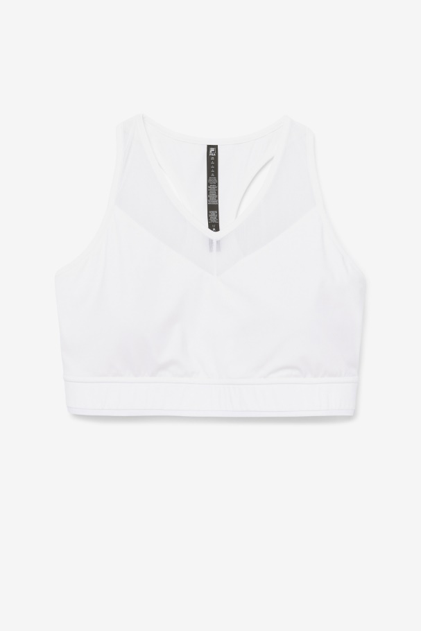 Uplift Racerback Bra Top White Fila UK
