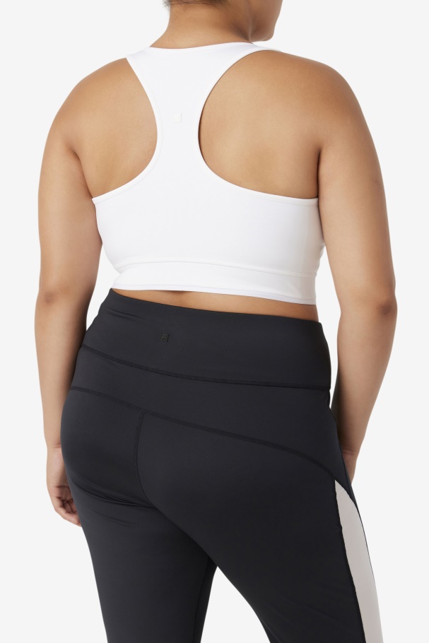 Uplift Racerback Bra Top White Fila UK