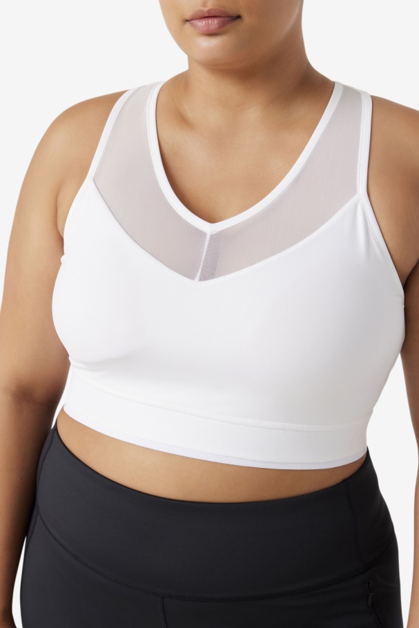 Uplift Racerback Bra Top White Fila UK