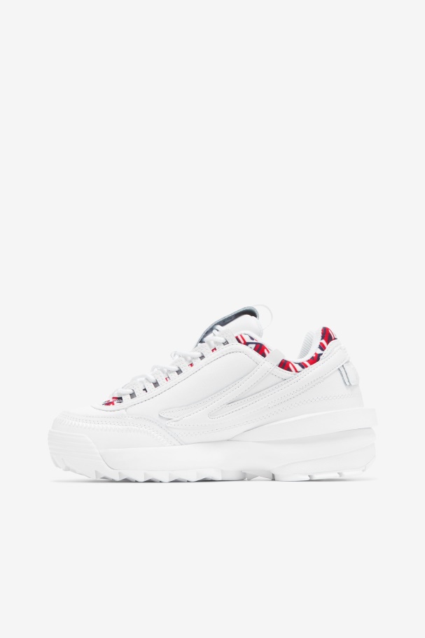 Fila UK White/Navy/Red Women\'s Disruptor 2 EXP Cubic