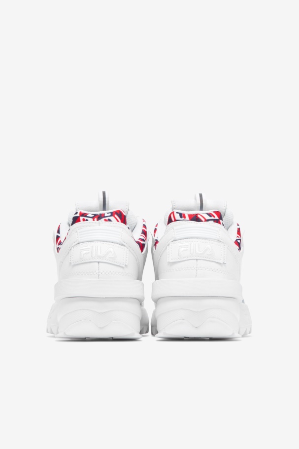 Fila UK White/Navy/Red Women\'s Disruptor 2 EXP Cubic
