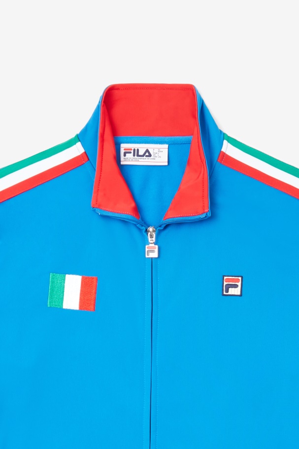 Italy Track Jacket Fila UK Blue/Red