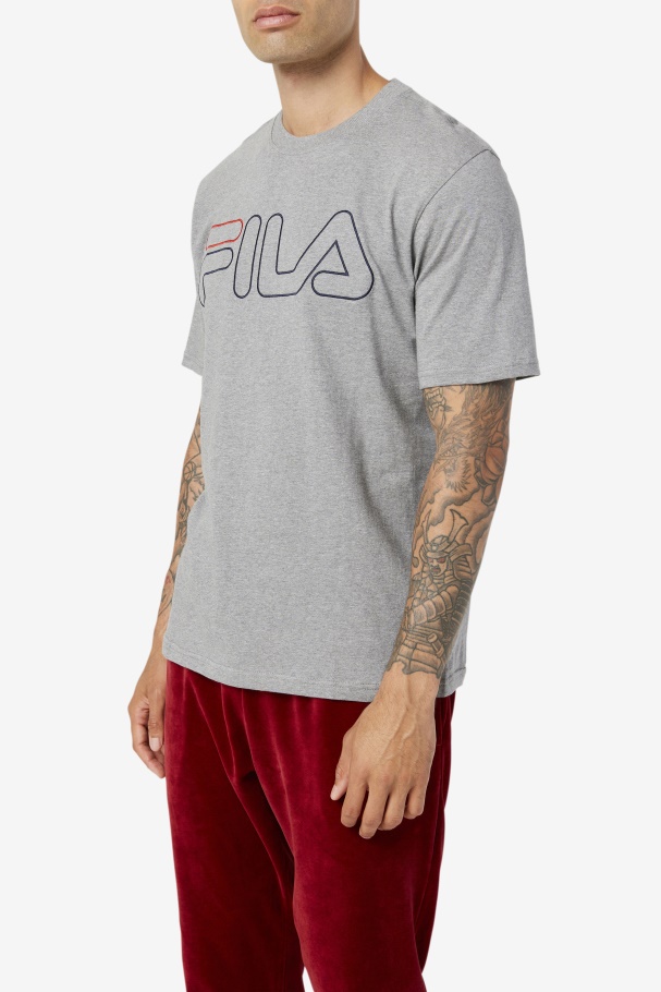 Fila UK borough tee Heather/Navy/Red