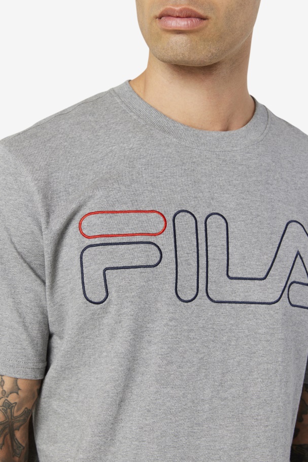 Fila UK borough tee Heather/Navy/Red