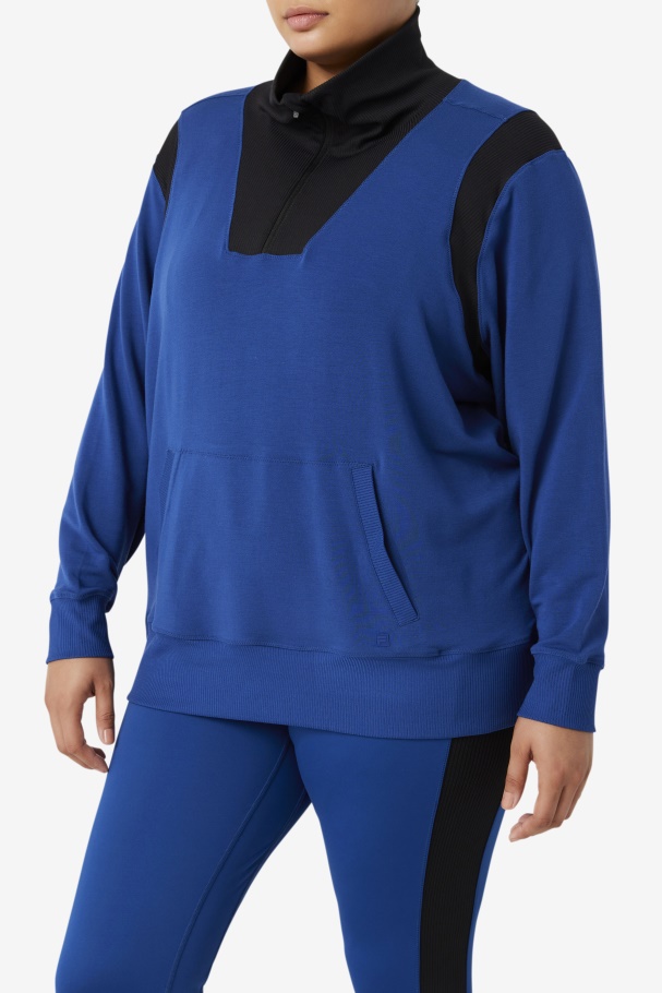 Fi-Lux Half Zip Fila UK Navy Peony/Black