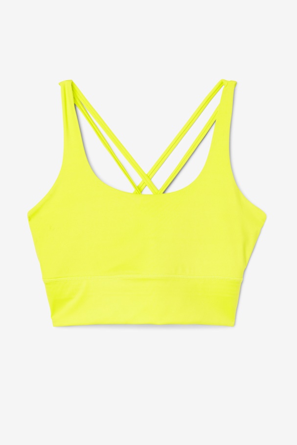 Sulphur Fila UK Uplift Cross Back Bra Top