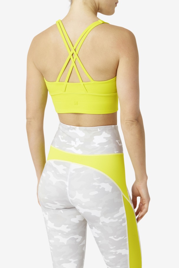 Sulphur Fila UK Uplift Cross Back Bra Top