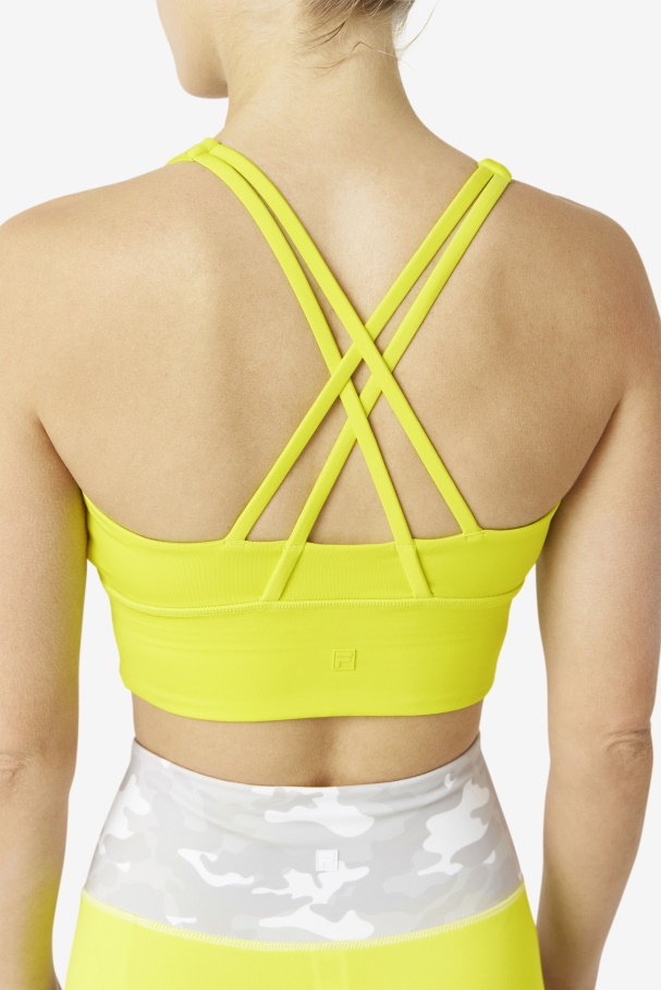 Sulphur Fila UK Uplift Cross Back Bra Top