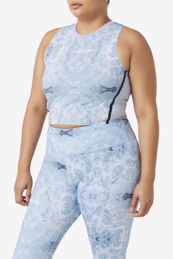 Uplift Athletic Crop Top Fila UK Blue Fog/Black