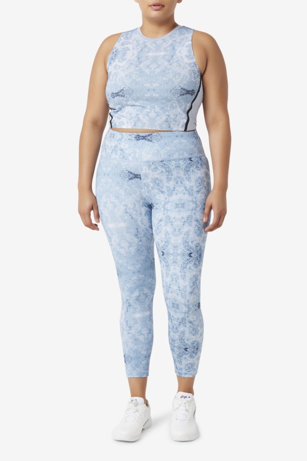 Uplift Athletic Crop Top Fila UK Blue Fog/Black