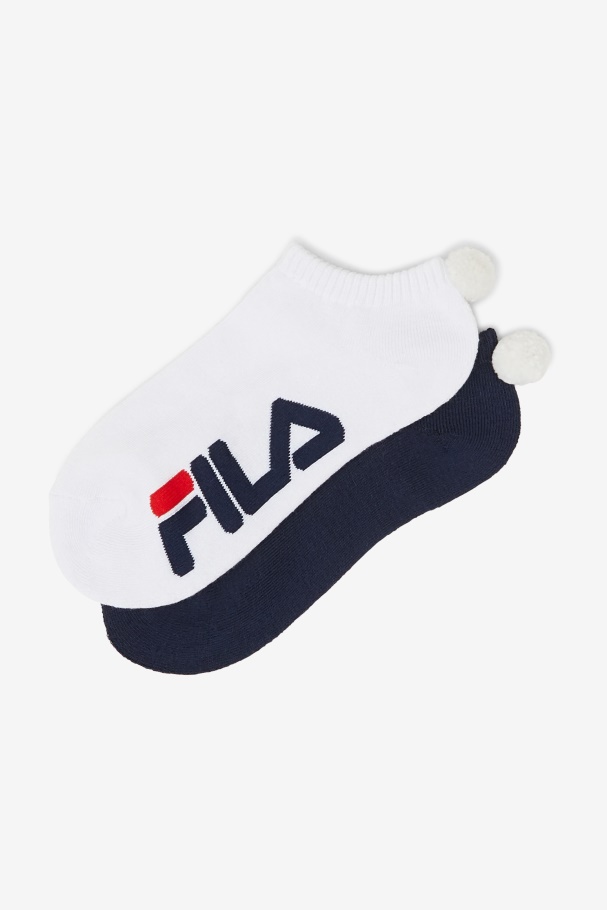 Women\'s Tennis Pom Pom Sock 2-Pack Fila UK Navy