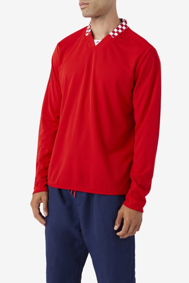 Fila UK Bevans Park Long Sleeve Tee Red
