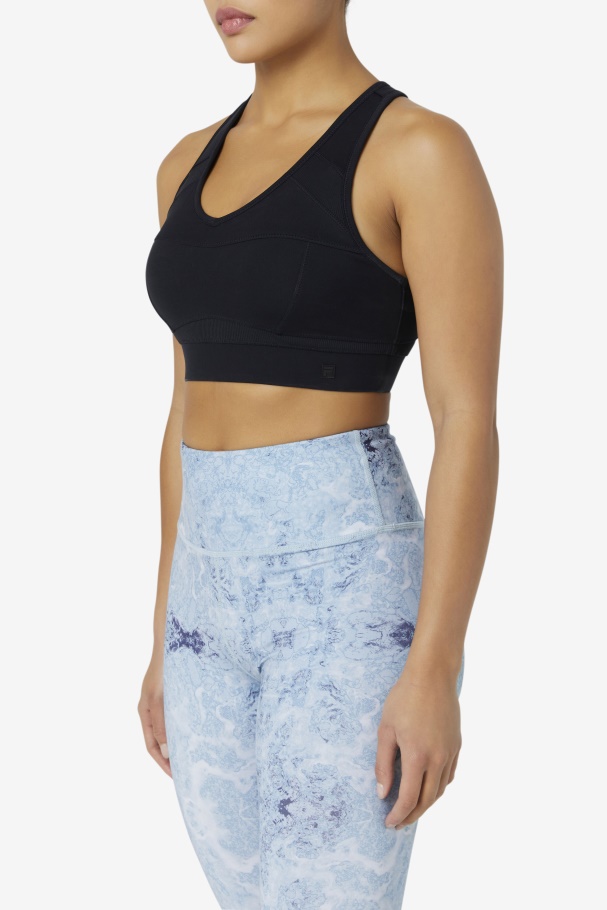 Fila UK Black Uplift Racerback Sports Bra