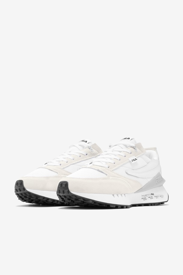 Men\'s Renno N-Generation Patched Fila UK White/Glacier Gray