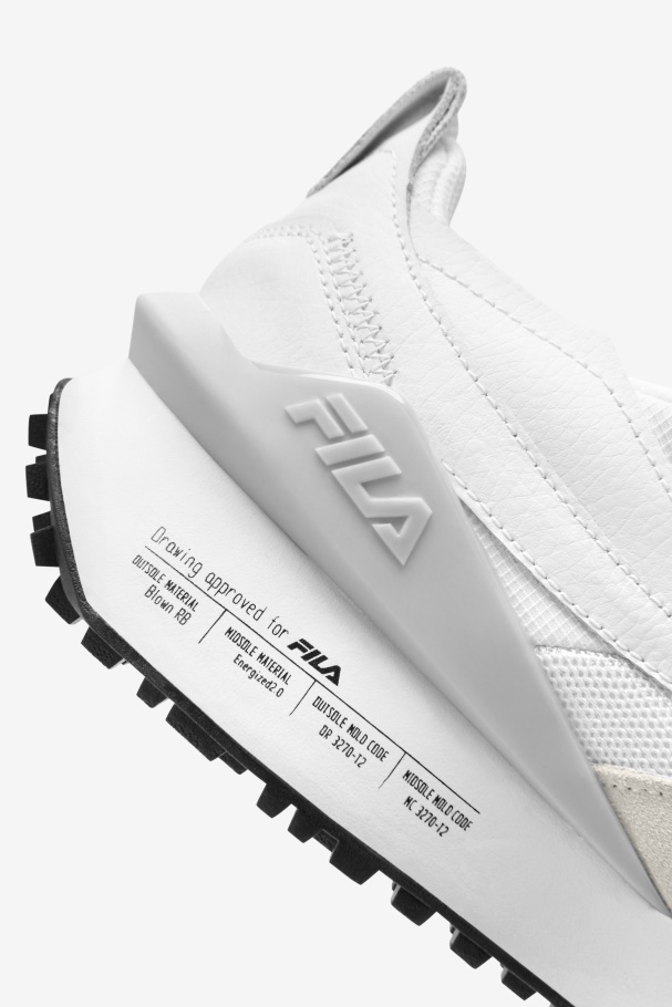 Men\'s Renno N-Generation Patched Fila UK White/Glacier Gray