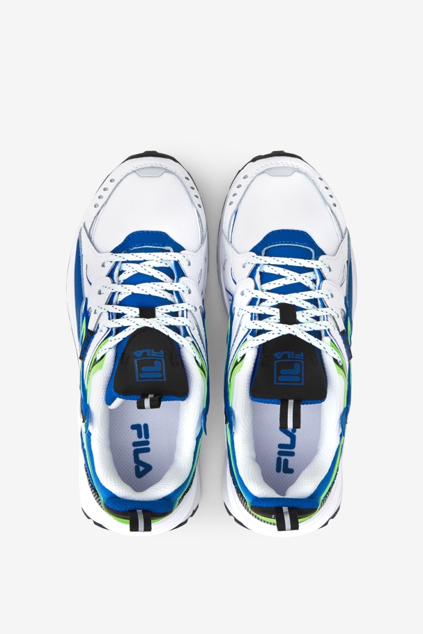 Fila UK Big Kids\' Sandenal White/Blue/Green