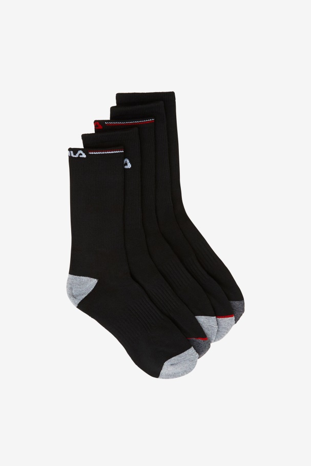 Kids' Crew Sock 6-Pack Black Fila UK