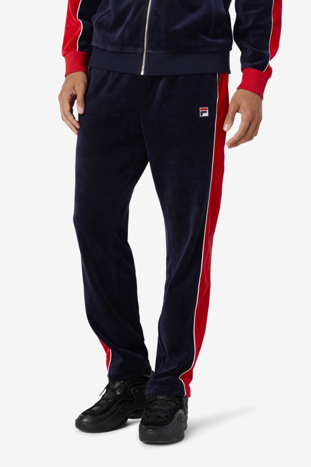 Peacoat/Gardenia/Red Fila UK Cima Velour Pant