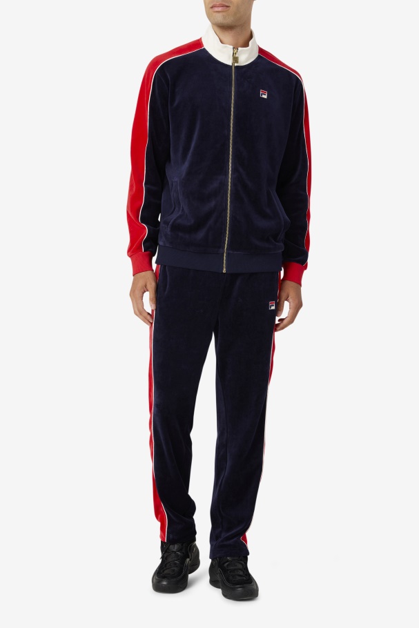 Peacoat/Gardenia/Red Fila UK Cima Velour Pant