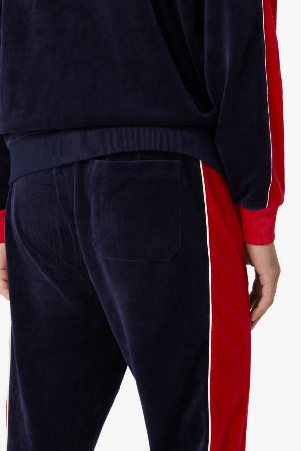 Peacoat/Gardenia/Red Fila UK Cima Velour Pant