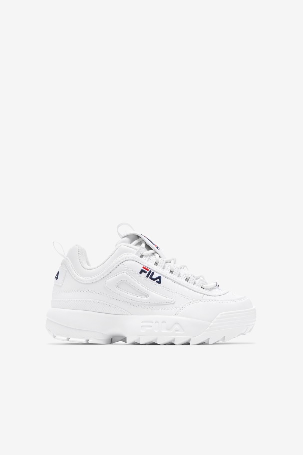 White/Peacoat/Red Kids' Disruptor 2 Fila UK