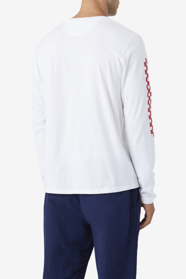 Fila UK White Bevans Park Long Sleeve Tee