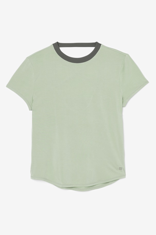 Basil/Thyme Fi-Lux Short Sleeve Top Fila UK