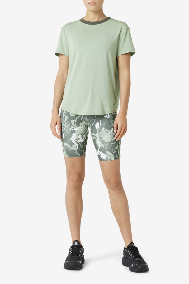 Basil/Thyme Fi-Lux Short Sleeve Top Fila UK