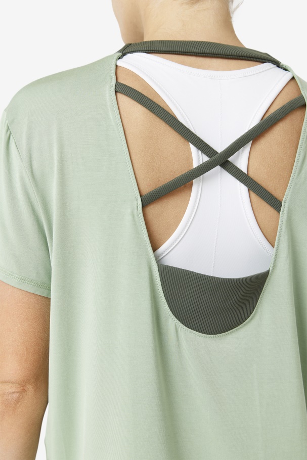 Basil/Thyme Fi-Lux Short Sleeve Top Fila UK