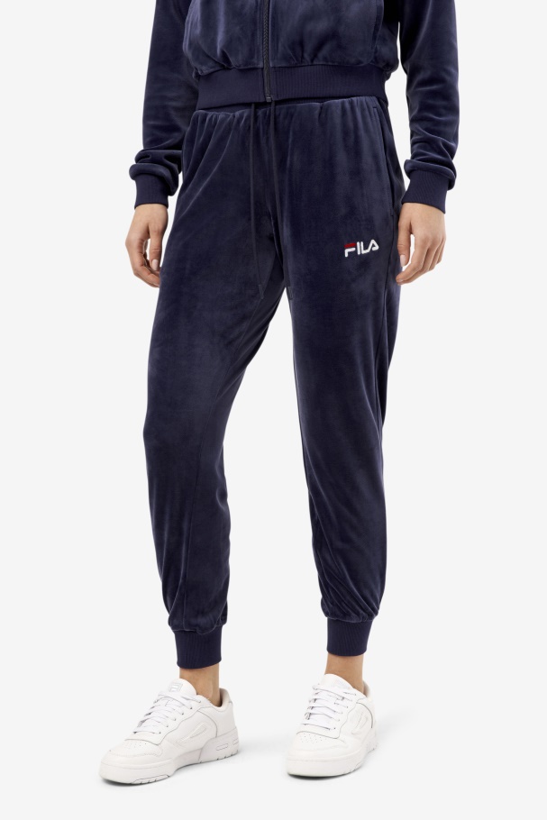 Navy Zura Velour Jogger Fila UK